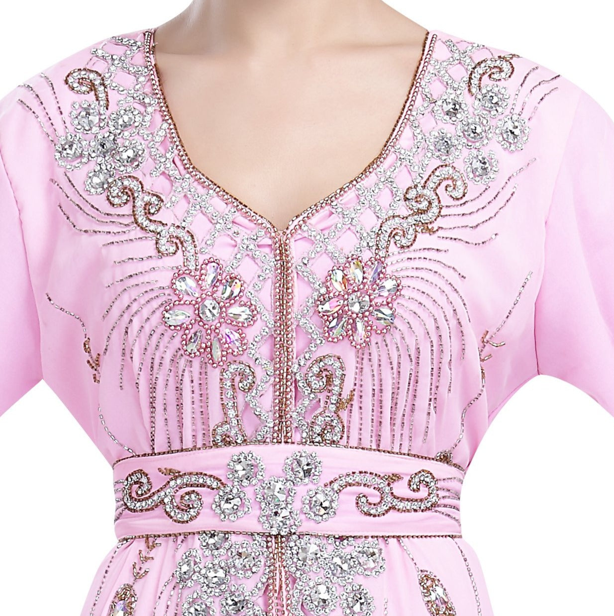 Arabian Caftan With Crystal Embroidery - Maxim Creation