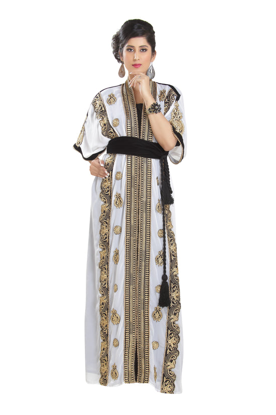 Abaya Maxi With Oriental Wedding Robe Embroidered Gown - Maxim Creation