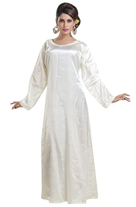 Plain Inner Maxi Home Gown Night Dress for Satin Fabric