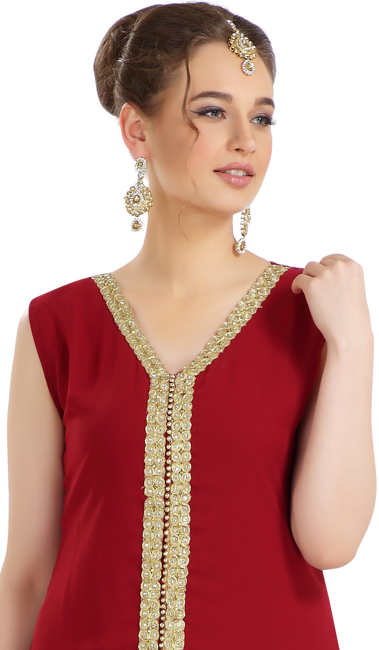 Maxim Creation Night Gown with Embroidered Lace Sleep Wear