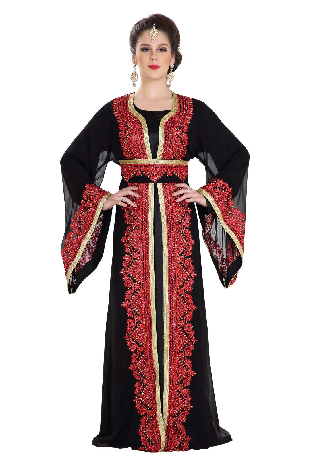 Wedding Gown Arab Princess Luxe Kaftan 3XL / 54 Inches / No Scarf