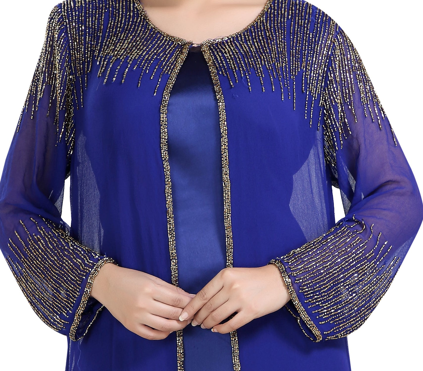 Arabian Dress Georgette With Satin Fabric Fustan - Maxim Creation