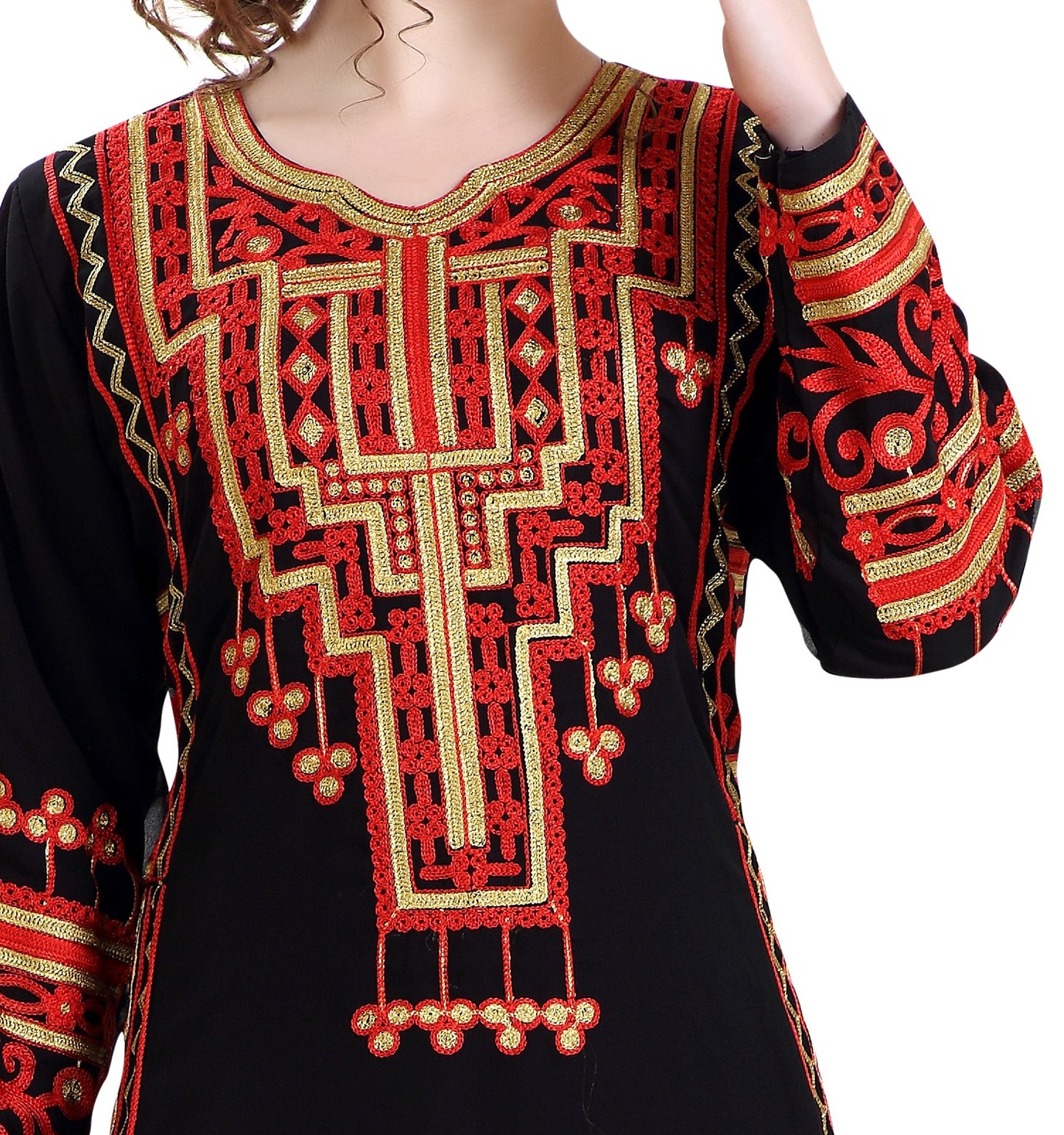 Farasha Maxi Dress Embroidered Robe - Maxim Creation