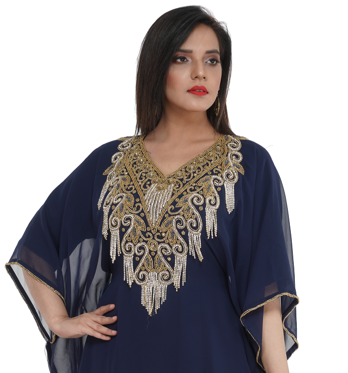 Henna Party Gown Plus Size Caftan Dress - Maxim Creation