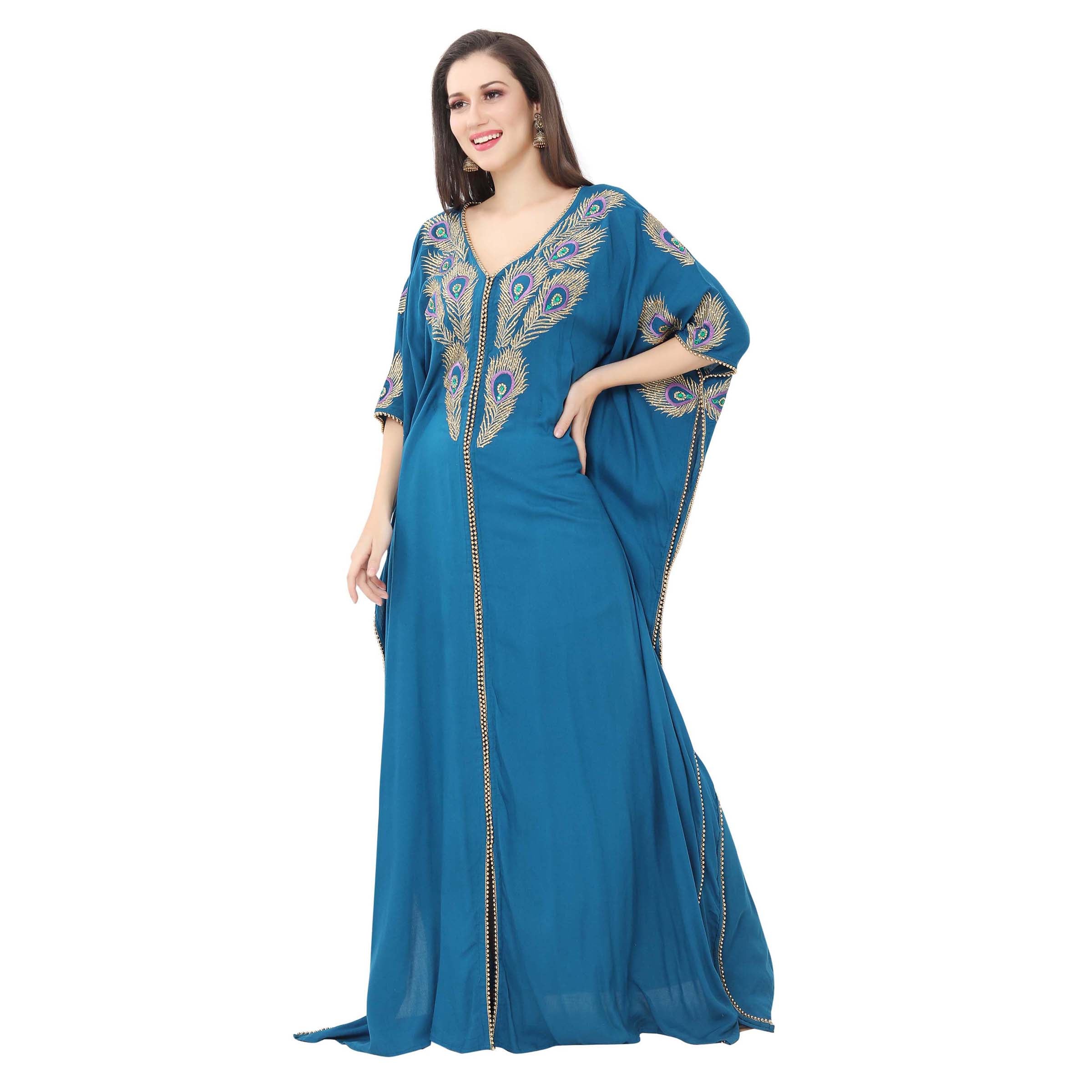 Designer Dubai Kaftan by Maxim Creation with Luxe Crystals