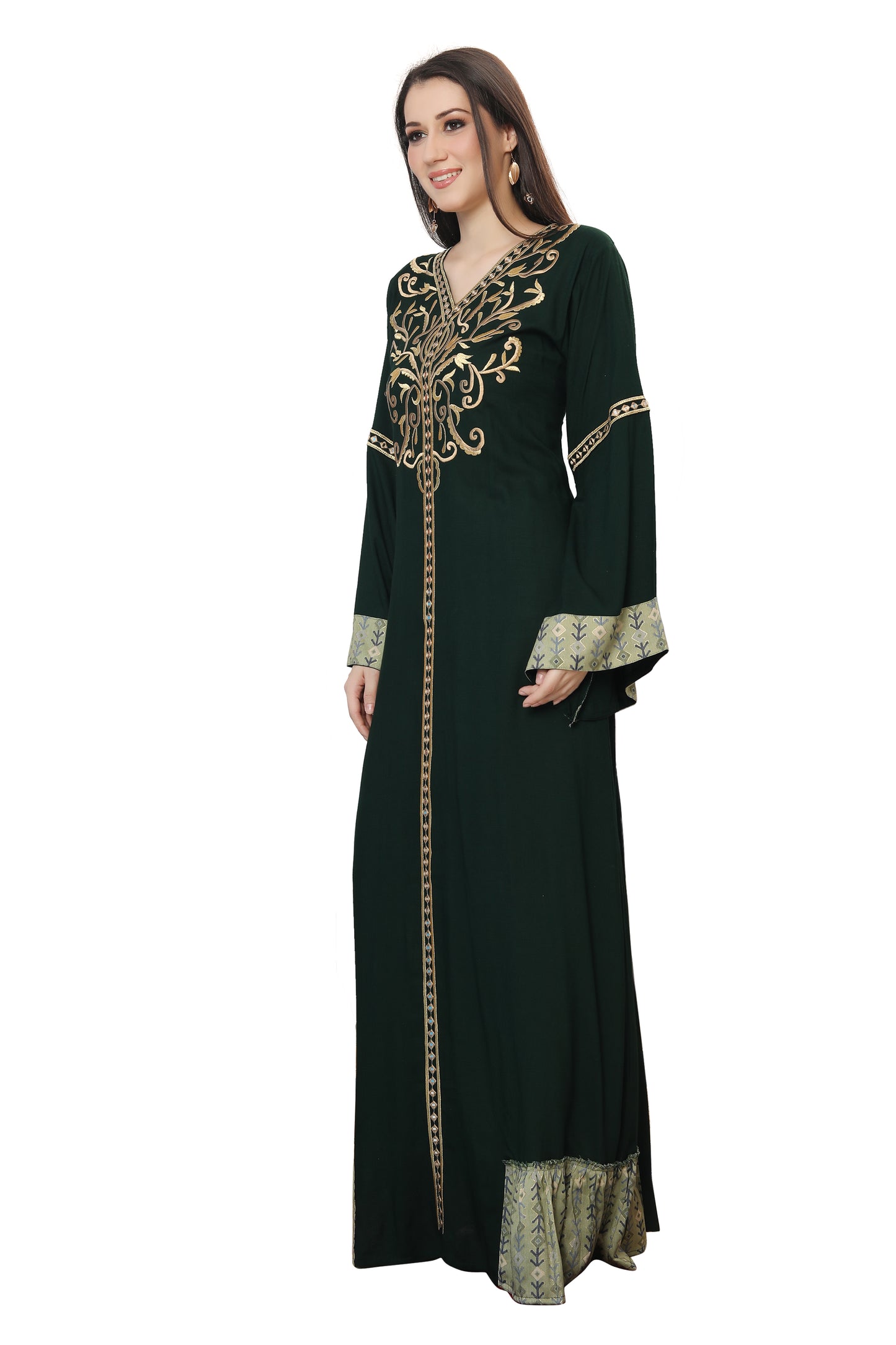 Modest Karakou Caftan Dress Embroidery Gown - Maxim Creation