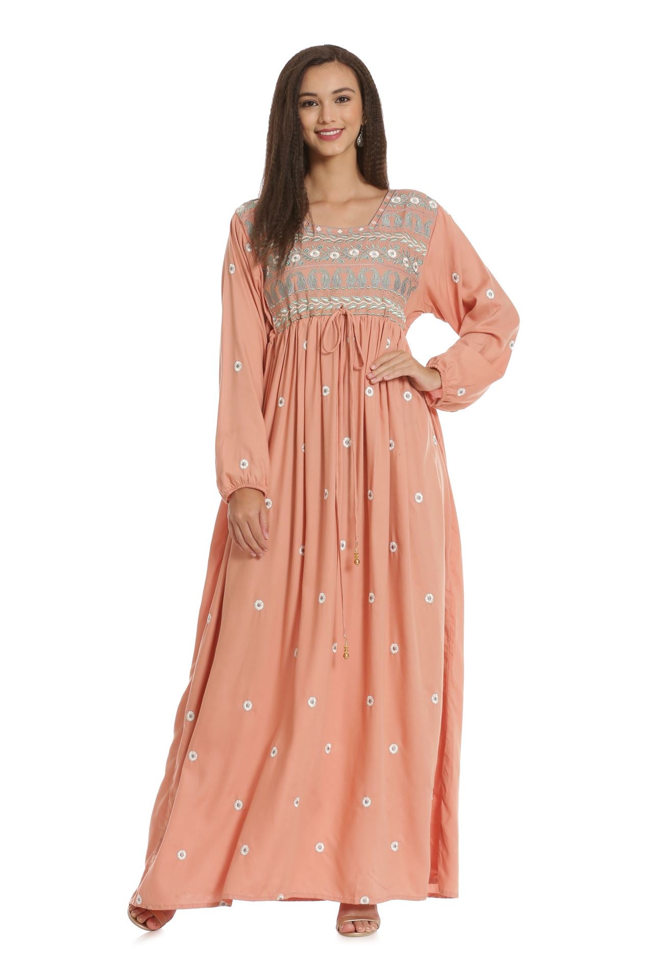 knee length dresses for ladies Floral Beauty Maxi Dress