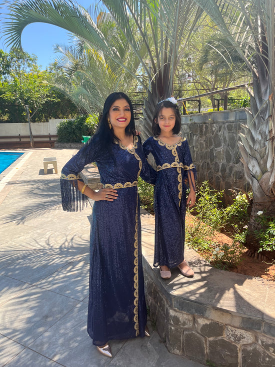 Designer Mother & Daughter Matching Kaftan Dress