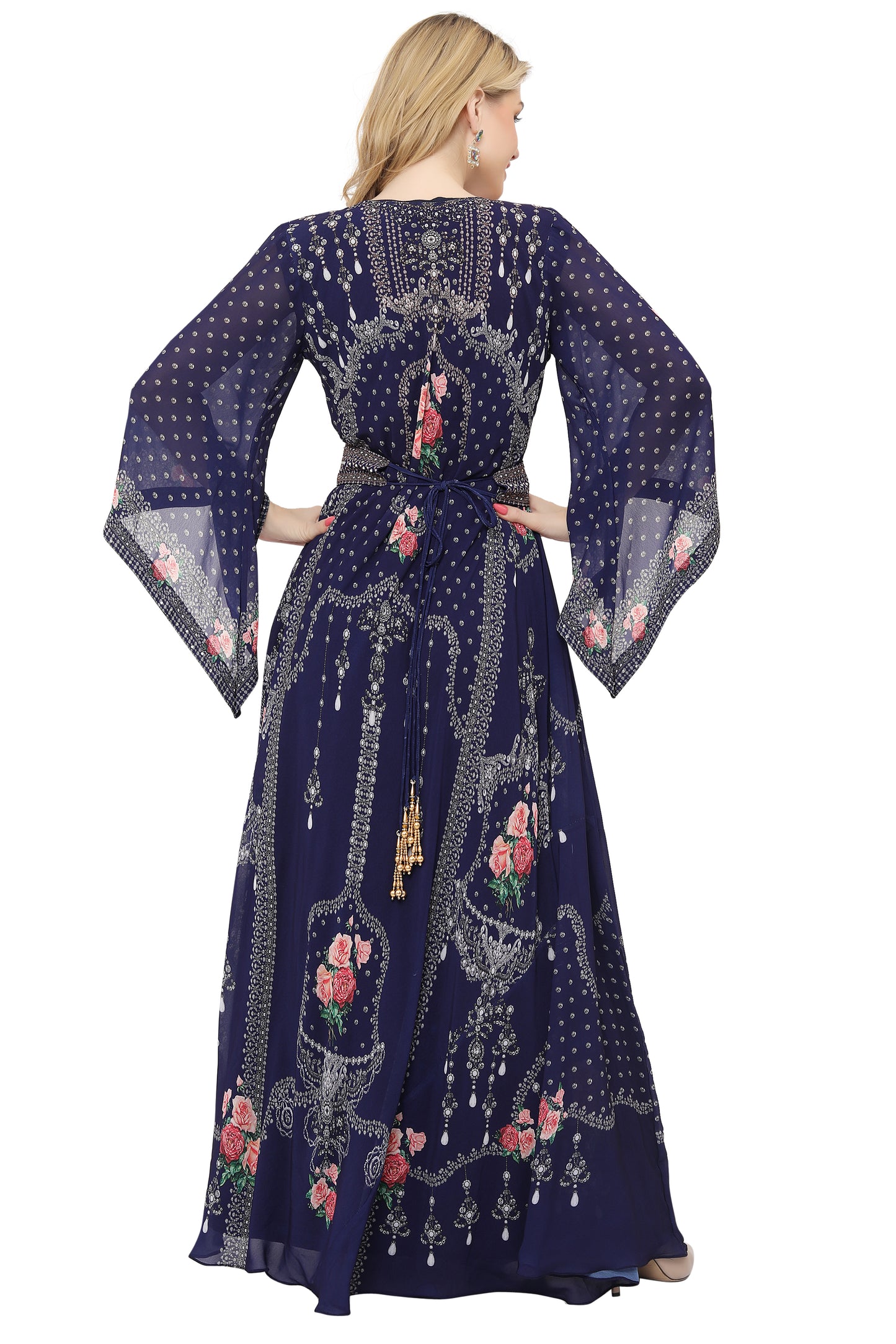 Load image into Gallery viewer, Digital Printed Abaya Caftan Ethic Party Gown
