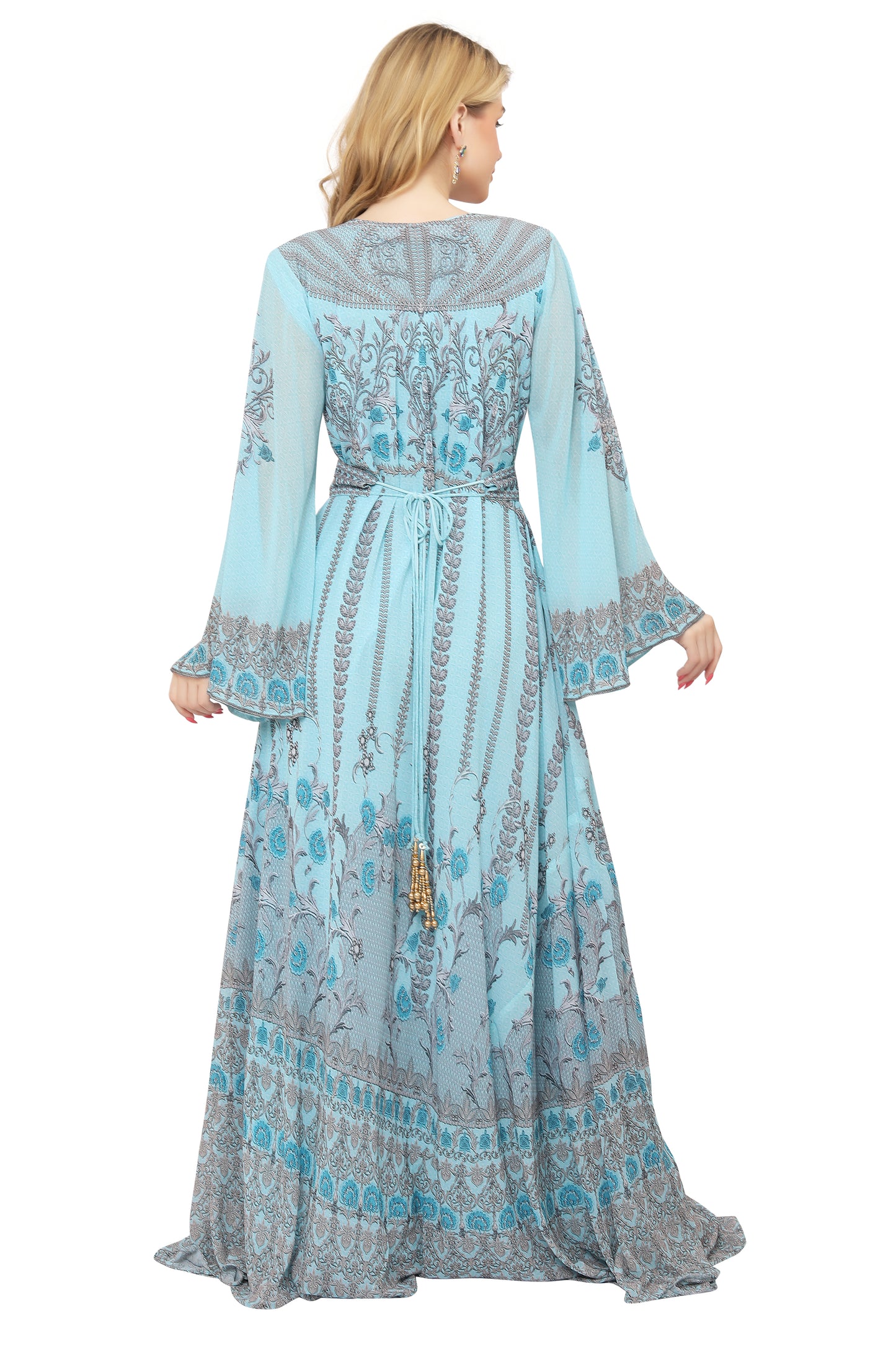 Digital Printed Long Kaftan Dress For Women