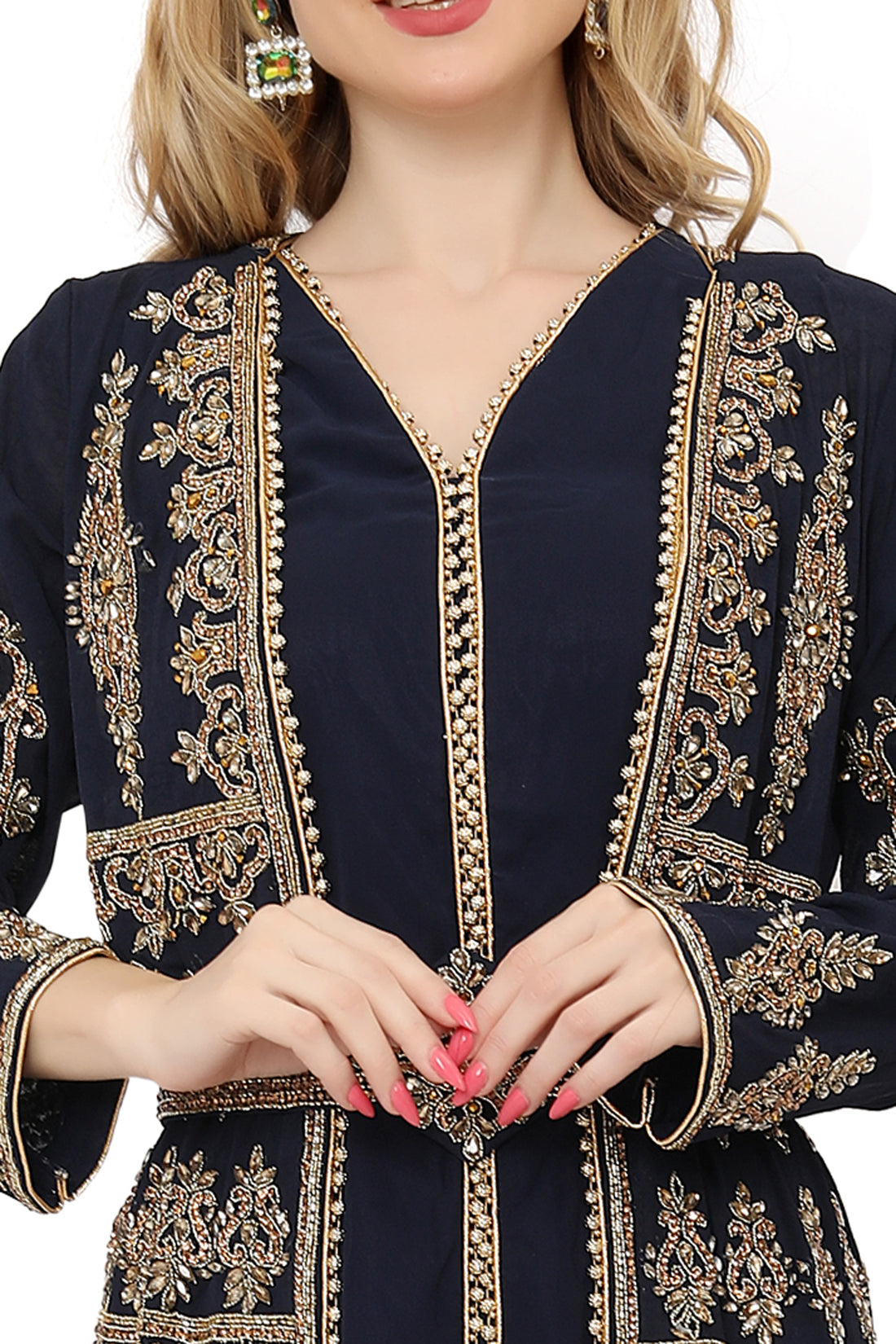 Buy Ethnic Wear Online For Women | Custom Hand Embroidered Kaftans ...