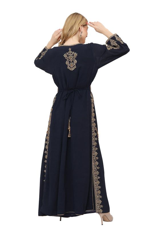 Load image into Gallery viewer, Designer Maghribi Kaftan Evening Tea Party Dress
