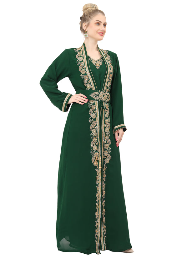 Load image into Gallery viewer, Designer Maghribi Kaftan Evening Tea Party Gown
