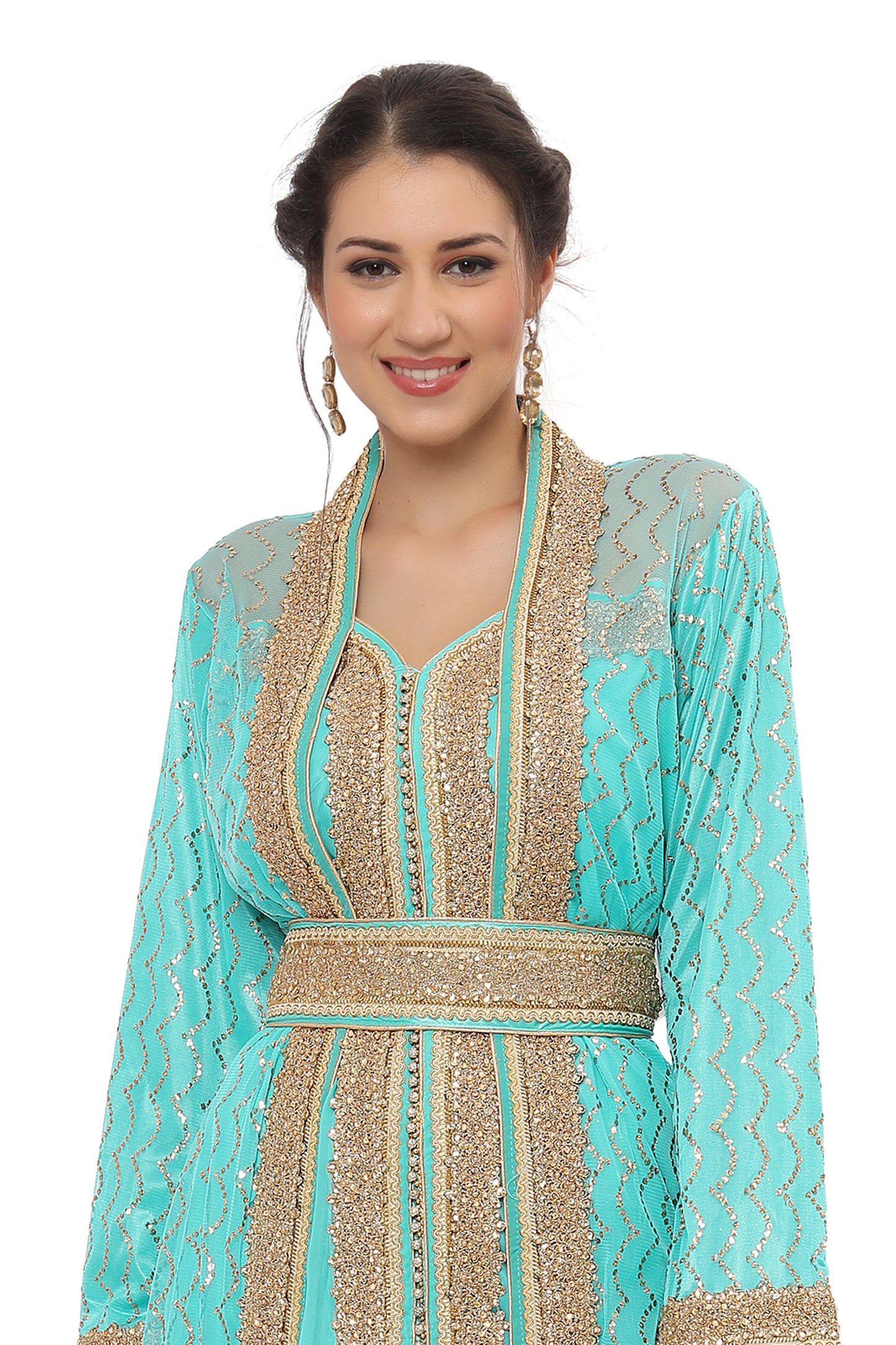 ANIIQ Caftano da donna Dubai Farasha Caftano lungo maxi ANIIQ Caftano da donna Dubai Farasha Caftano lungo maxi