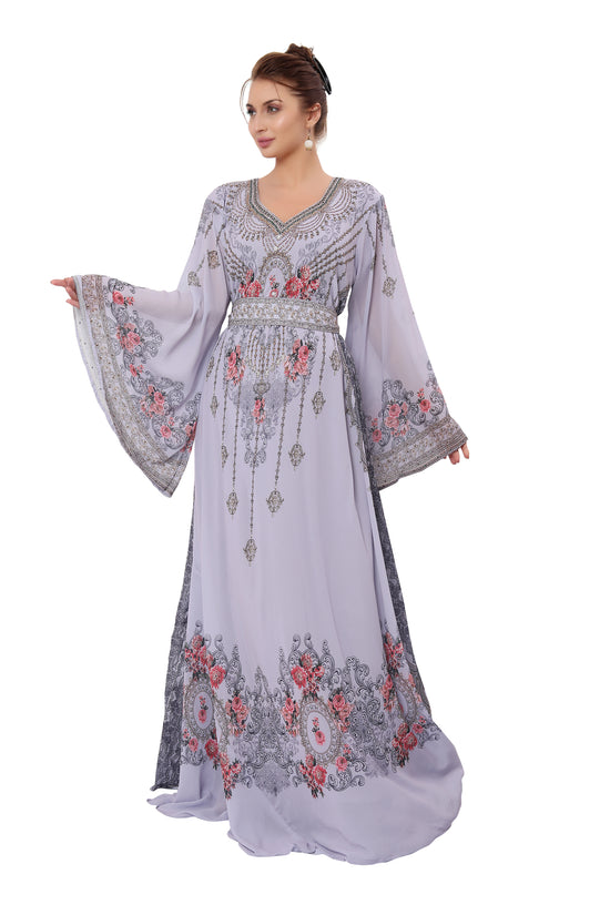 Women'S Casual Solid Dress Lantern Sleeve Abaya Arab Kaftan Dress -  Walmart.com