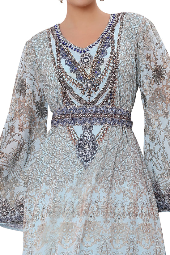 Designer Digital Print Kaftan Bridal Gown