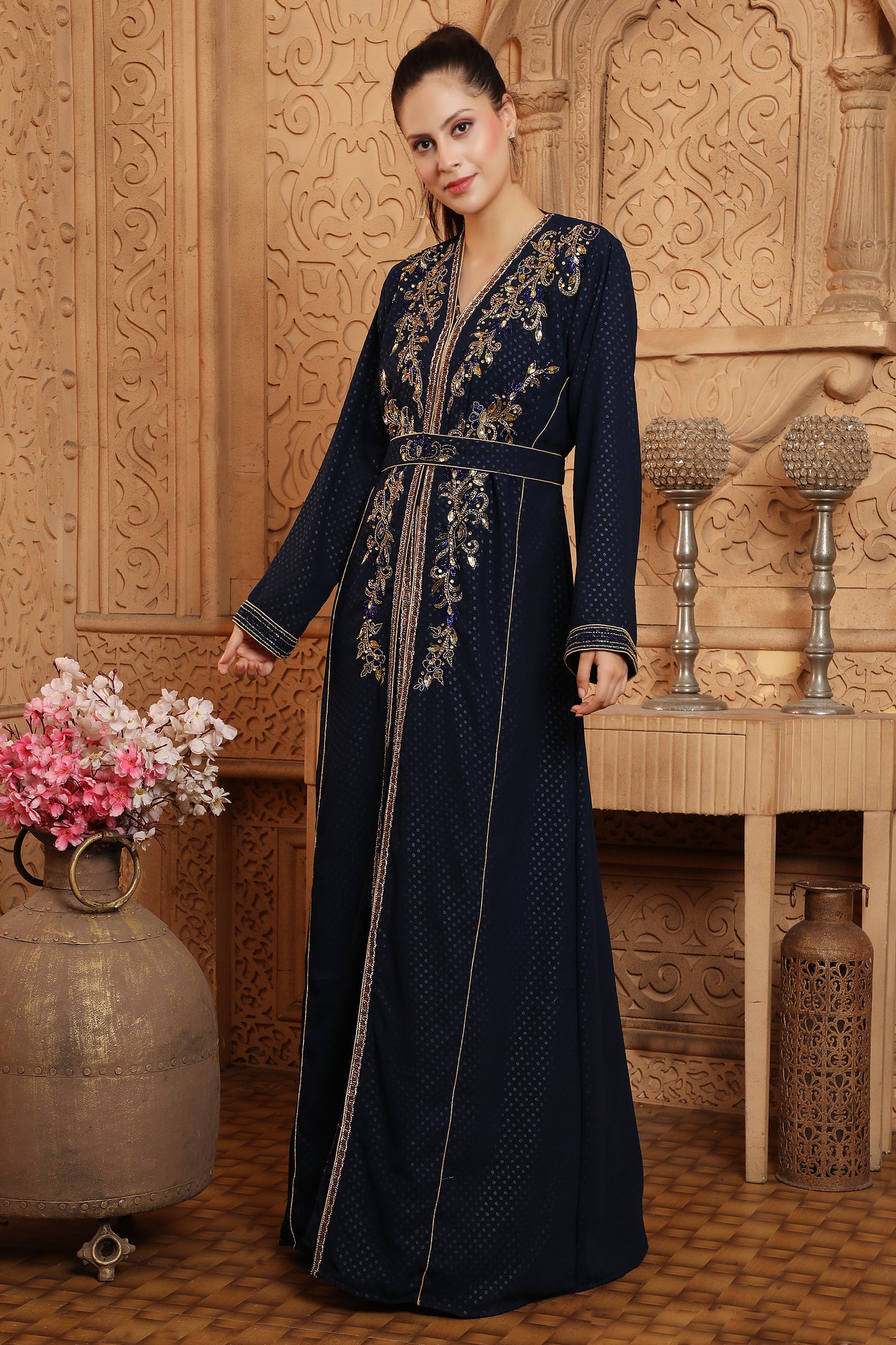 party kaftan dress kaftan dress party wear Women's Georgette Black Party Wear Kaftan Dress Plum and Peaches