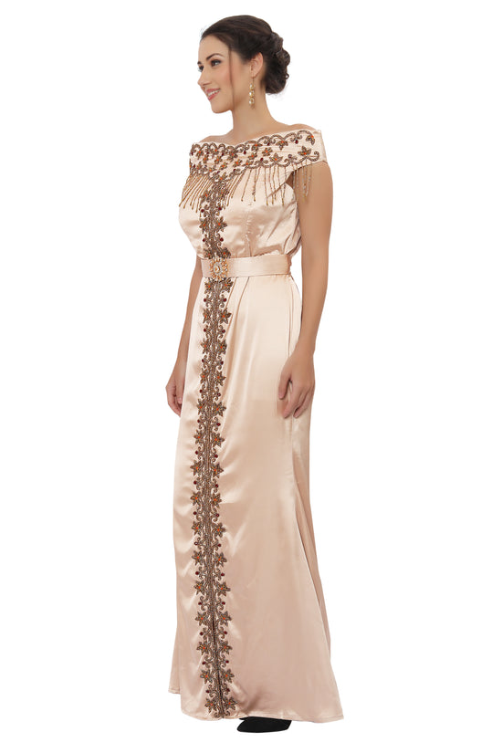 Charger l&amp;#39;image dans la galerie, Takchita Kaftan Gown for Women with Embroidered Dress
