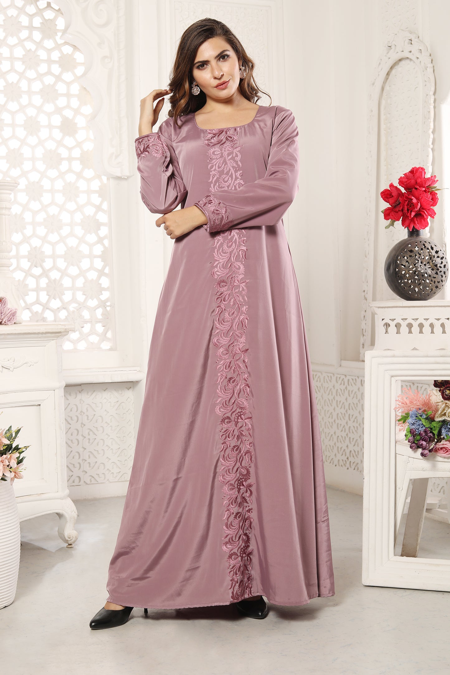 Modern Eid Wear for Women in Pastel Purple Party Gown Modern Eid Wear for Women in Pastel Purple Party Gown