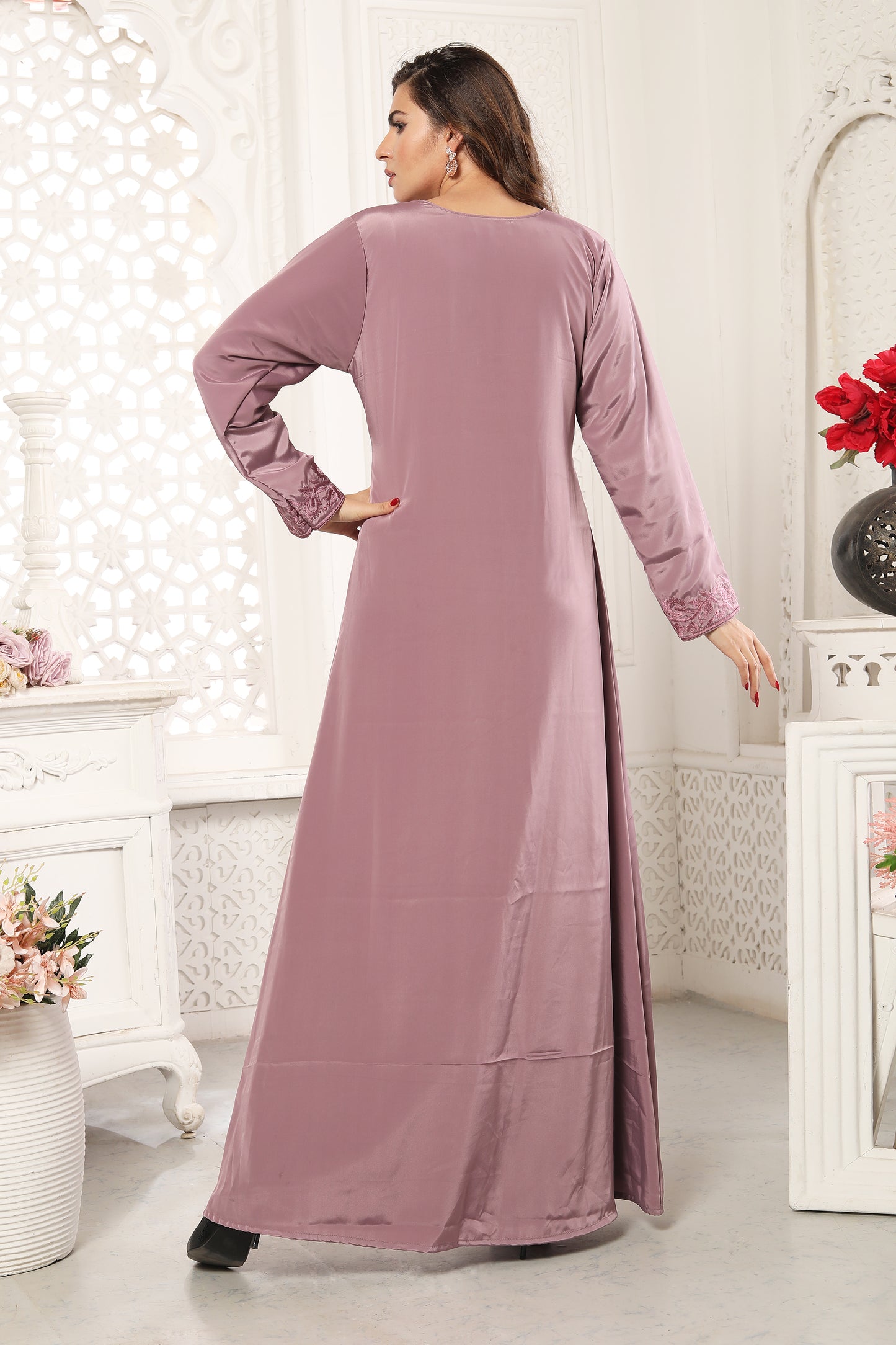 Modern Eid Wear for Women in Pastel Purple Party Gown