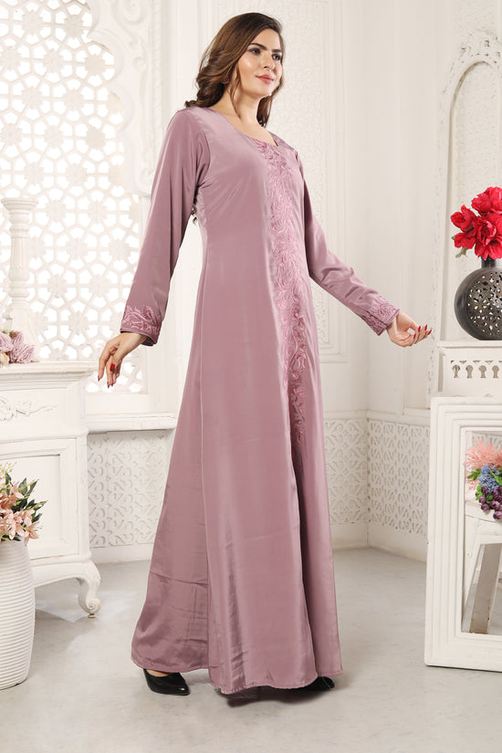 Modern Eid Wear for Women in Pastel Purple Party Gown