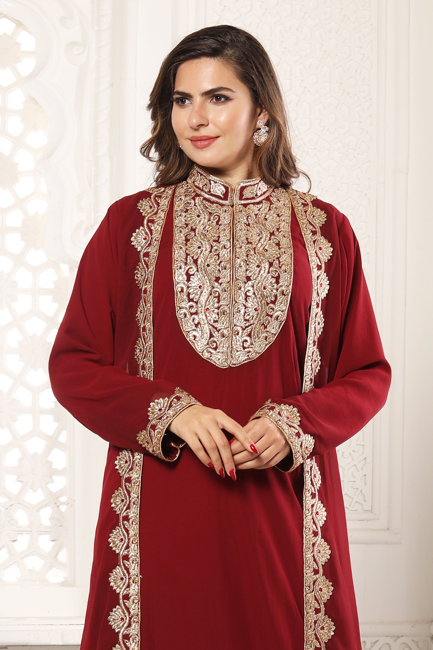 Buy Coral & Multi Colour Rabari Embroidered Gown Online - RI.Ritu Kumar  International Store View