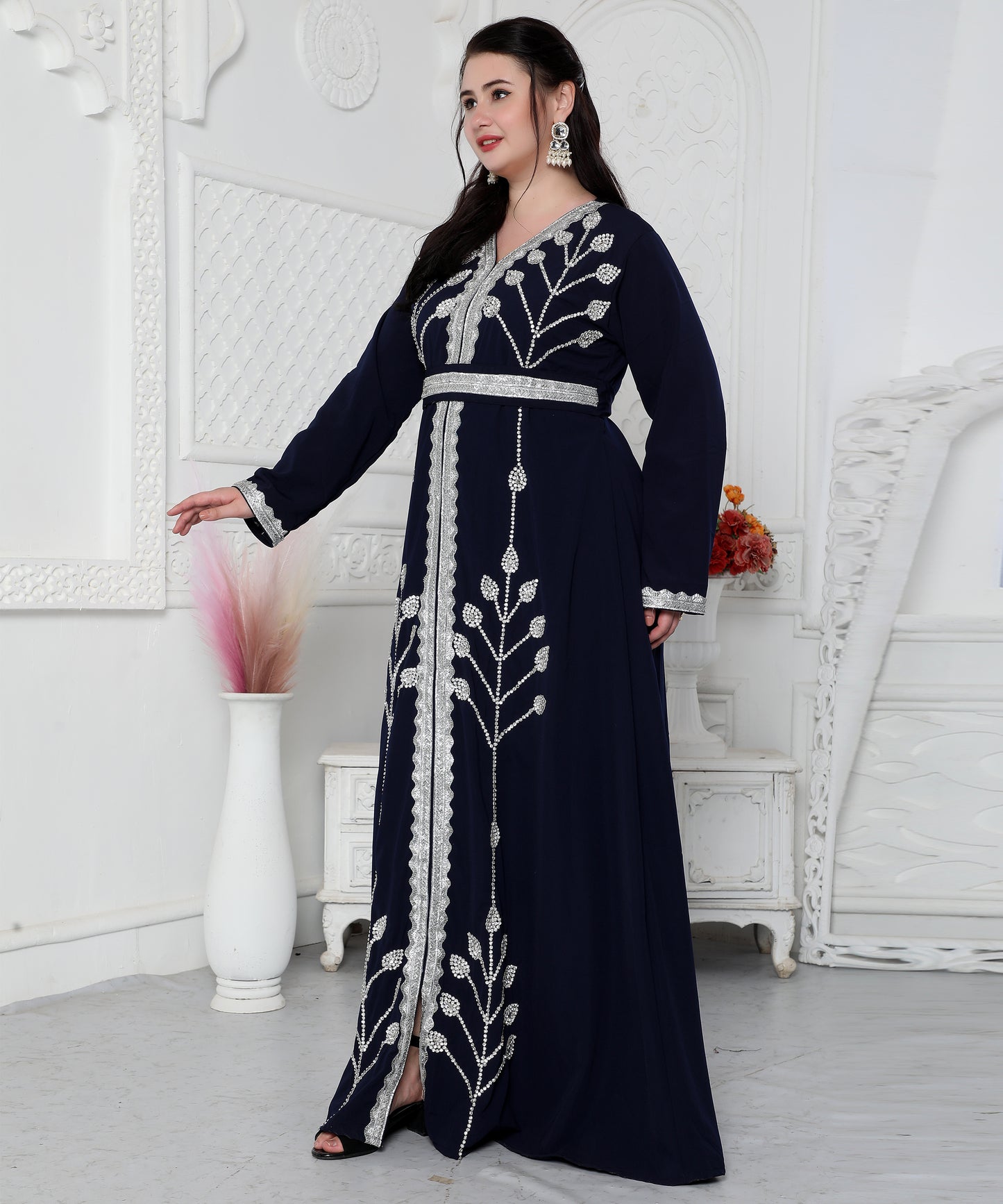 navy blue kaftan dress Navy blue kaftan dresses online. Modest maxi dress by Nuichan