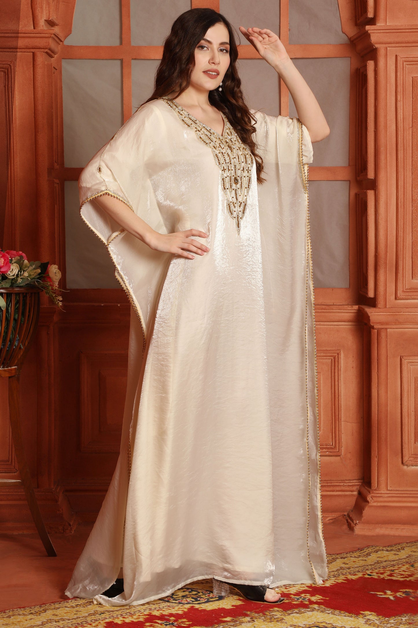 off white gold dress Alis strappy White and gold sequins