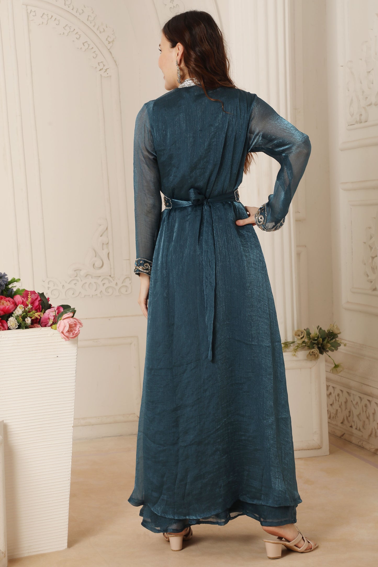 blue moroccan dress Kaftans for Women Royal Wedding Moroccan Dubai Kaftan Farasha Abaya Ramadan Ethnic Wear Dress BY MZ_Creation (5X-Large, Royal Blue) at Amazon Women's Clothing store