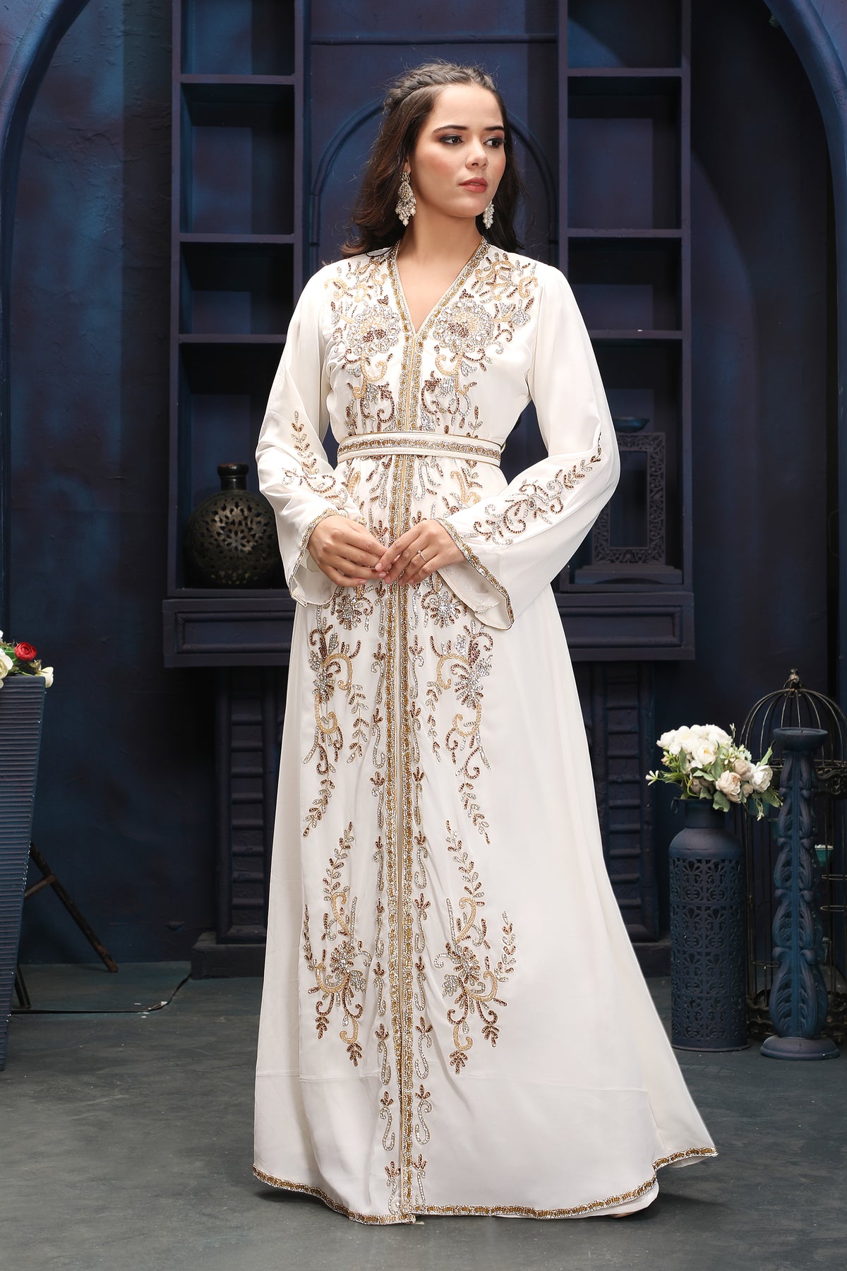 kaftan dress embroidered Modest Off-White with Premium Gold Embellishments Colour:Autumn Teal salwar-kameez Royal burgundy velvet Turkish All Is Well Teal