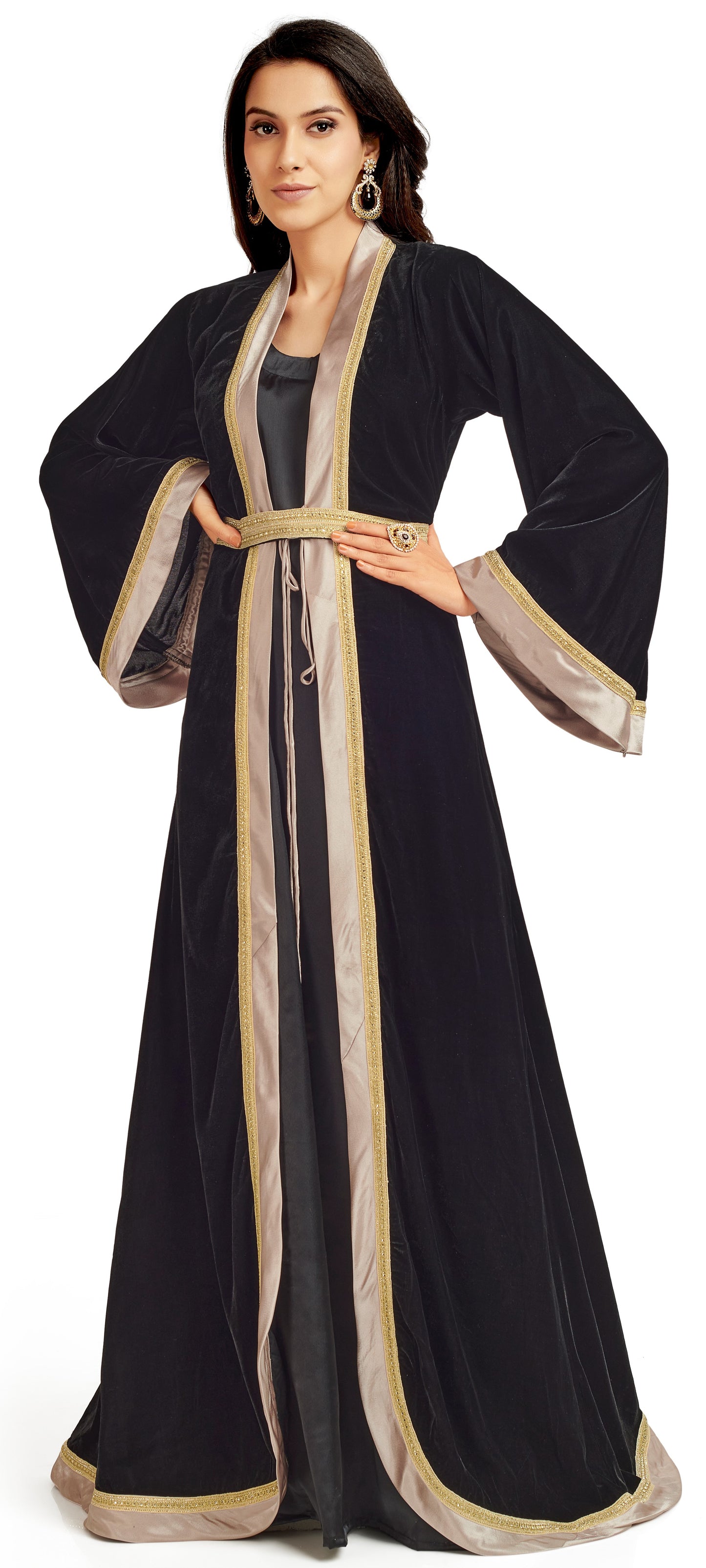 Classic Black Velvet Party Gown Classic Black Velvet Party Gown