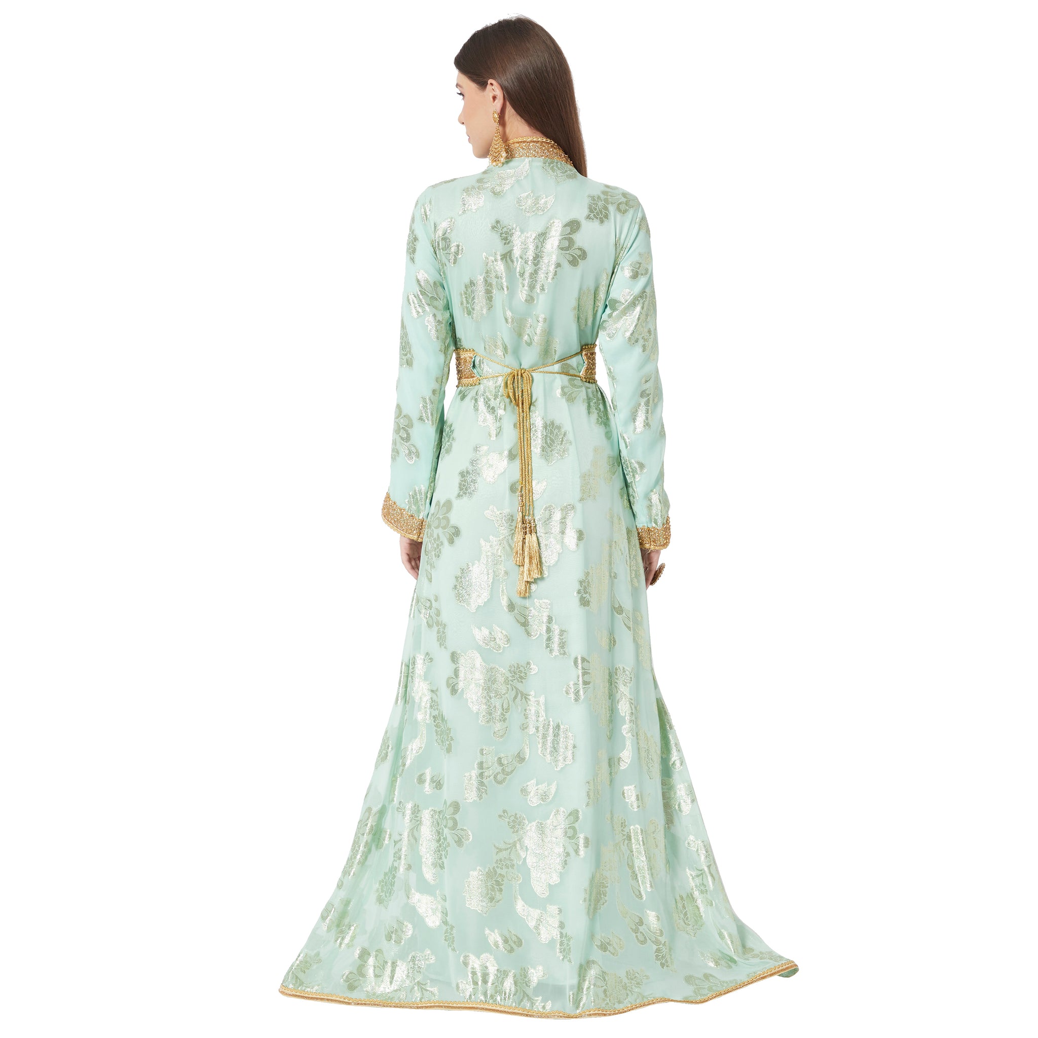 Digital Printed Khaleeji Thobe Party Gown