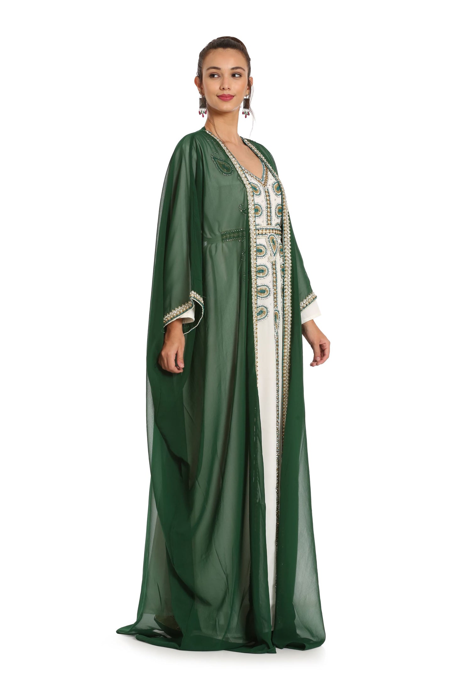 green dress dubai luxury Emerald Green Wedding Dresses Muslim Formal Dress Dubai Gown Ba SELINADRESS