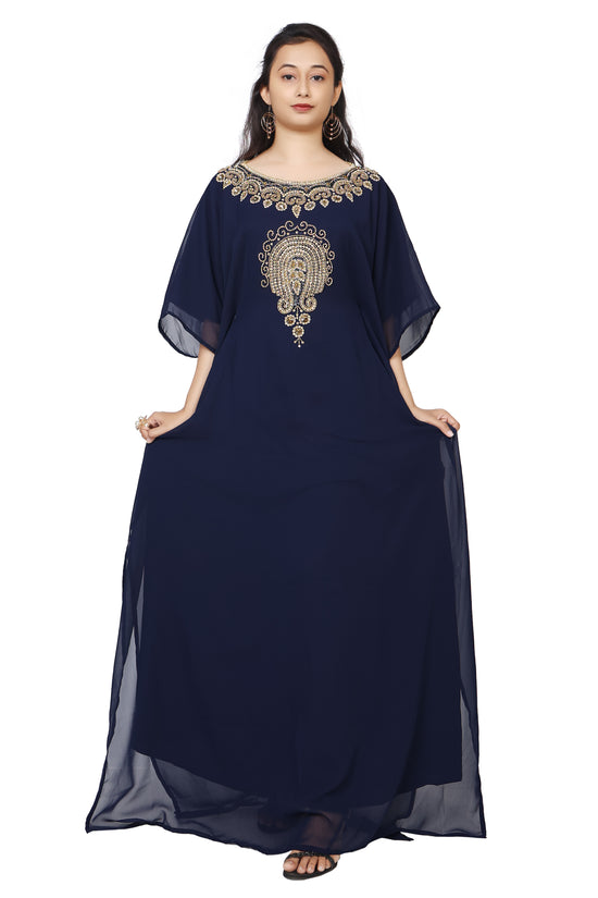 Load image into Gallery viewer, Designer Abaya Haute Coutre Farasha Maxi Gown - Maxim Creation
