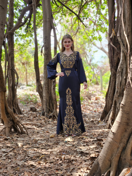 Load image into Gallery viewer, Moroccan Dubai Party Wear Maxi Dress Jalabiya For Women
