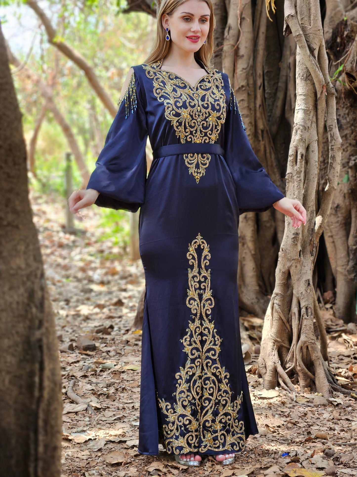 Caftan Robe Maxi Marocain Abaya Dubaï Long Arabe Farasha Eid Caftan Robe Maxi Marocain Abaya Dubaï Long Arabe Farasha Eid