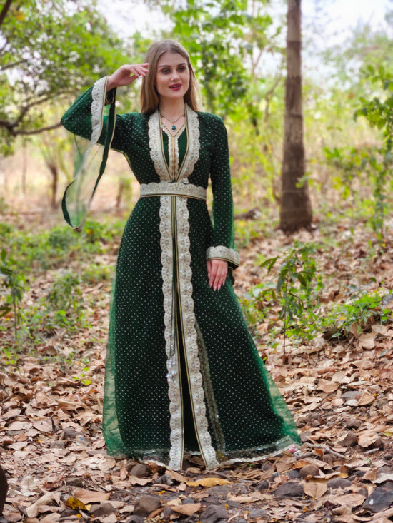 Khaleeji Thobe Dubai Kaftan Wedding Gown