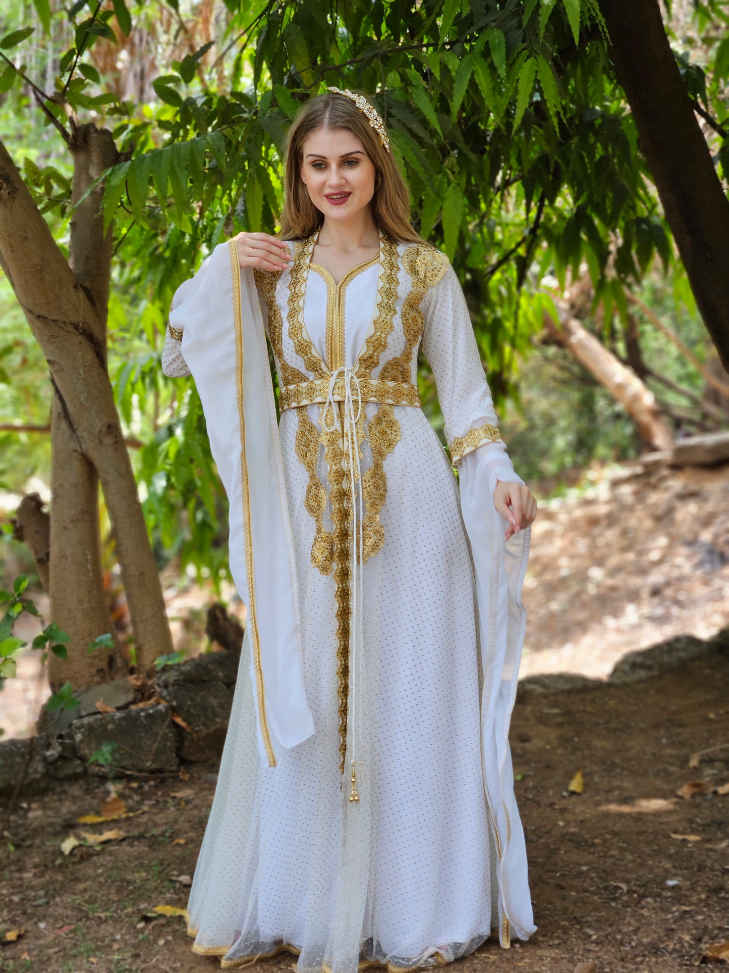 Load image into Gallery viewer, Designer Caftan Hand Embroidered Takchita Gown
