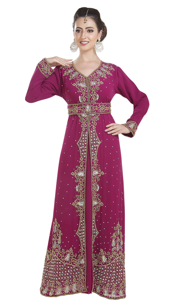 Load image into Gallery viewer, Embroidered Jallabiya Henna Party Dress - Maxim Creation

