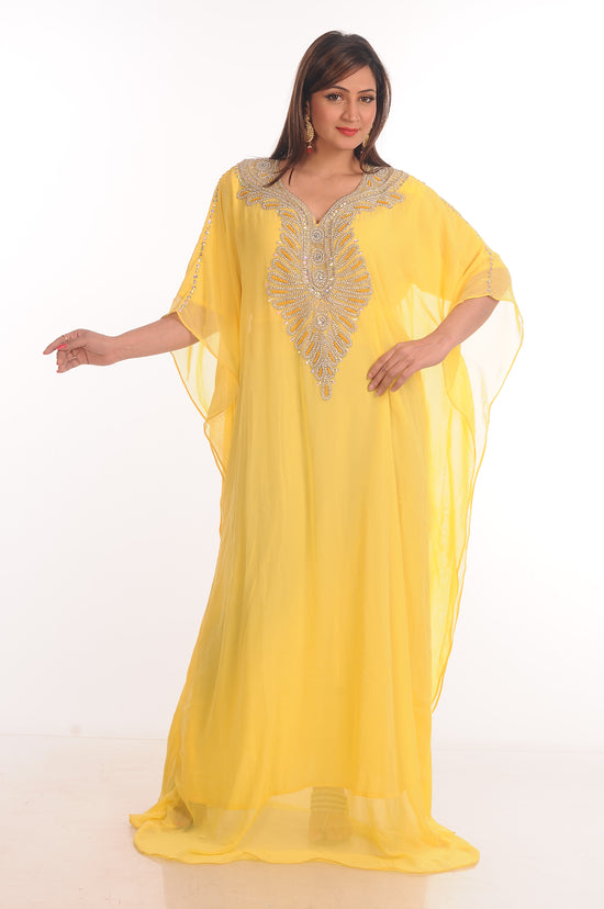 Farasha Boho Yellow Maxi Dress - Maxim Creation