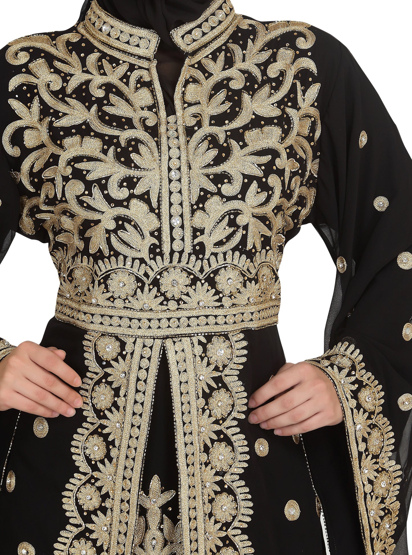 Arabian Djellaba Maxi Embroidered Dress Arabian Djellaba Maxi Embroidered Dress