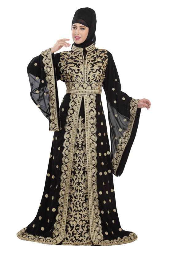 Traditional Kaftan Designer Khaleeji Thobe Dress - Maxim Creation