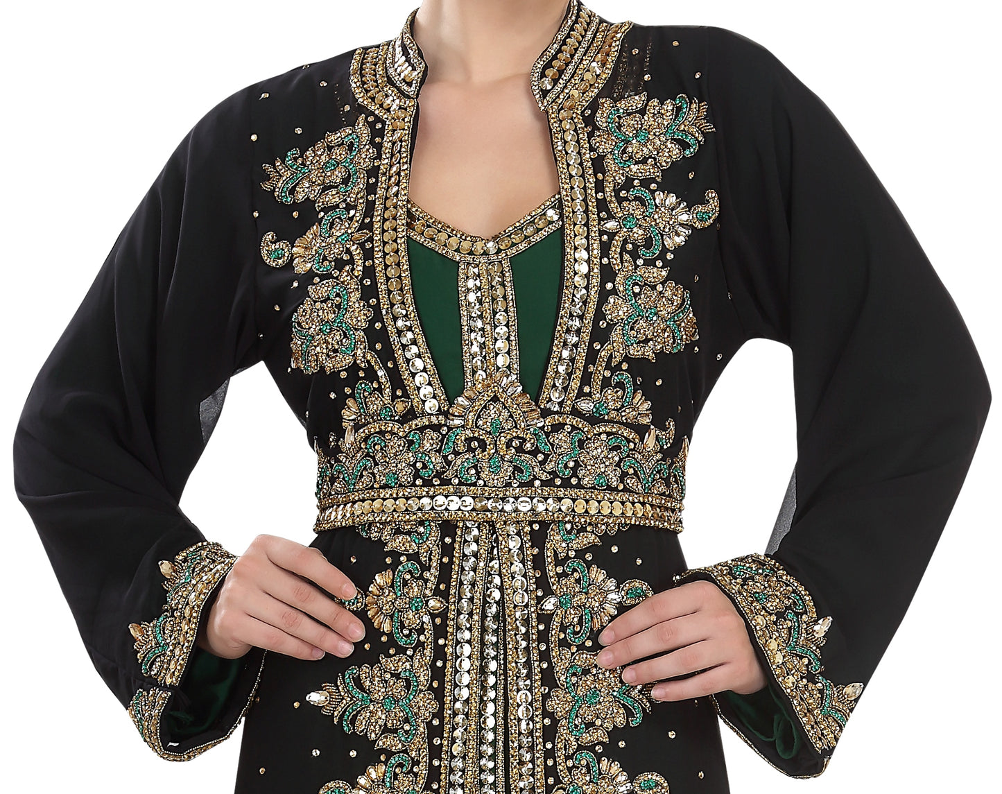Load image into Gallery viewer, Wedding Gown Long Sleeve Kaftan Dress - Maxim Creation
