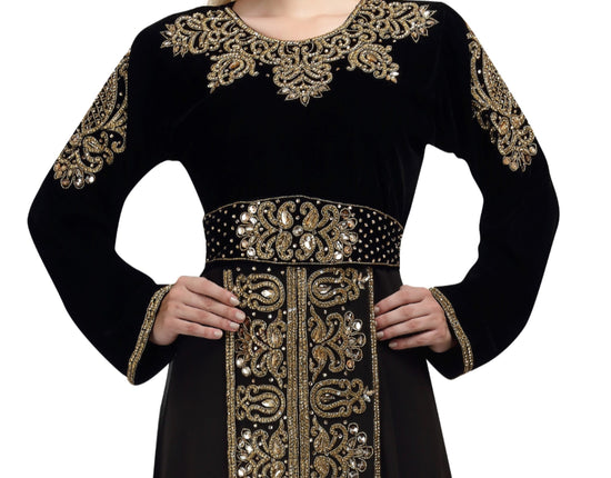 Designer Abaya Evening Party Dress - Maxim Creation