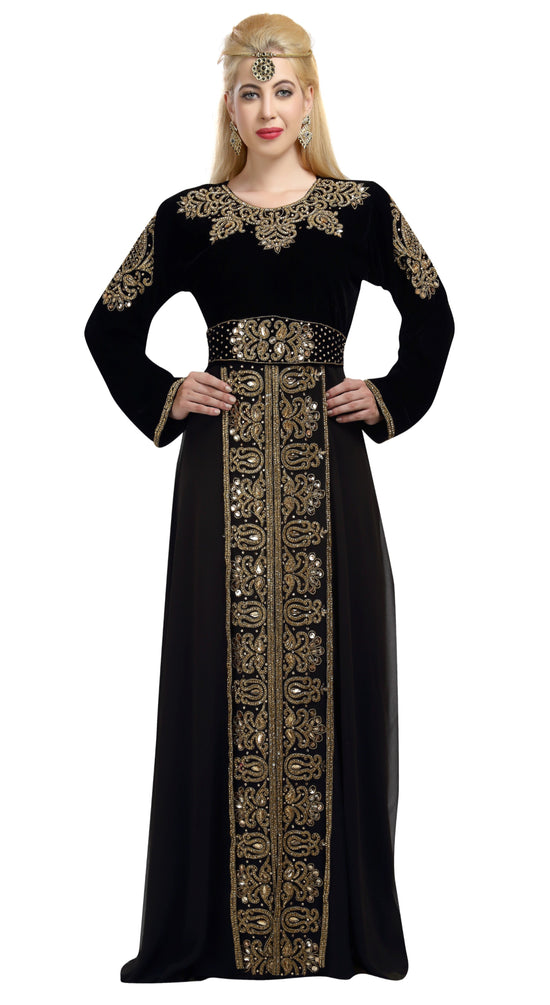 Designer Abaya Evening Party Dress - Maxim Creation