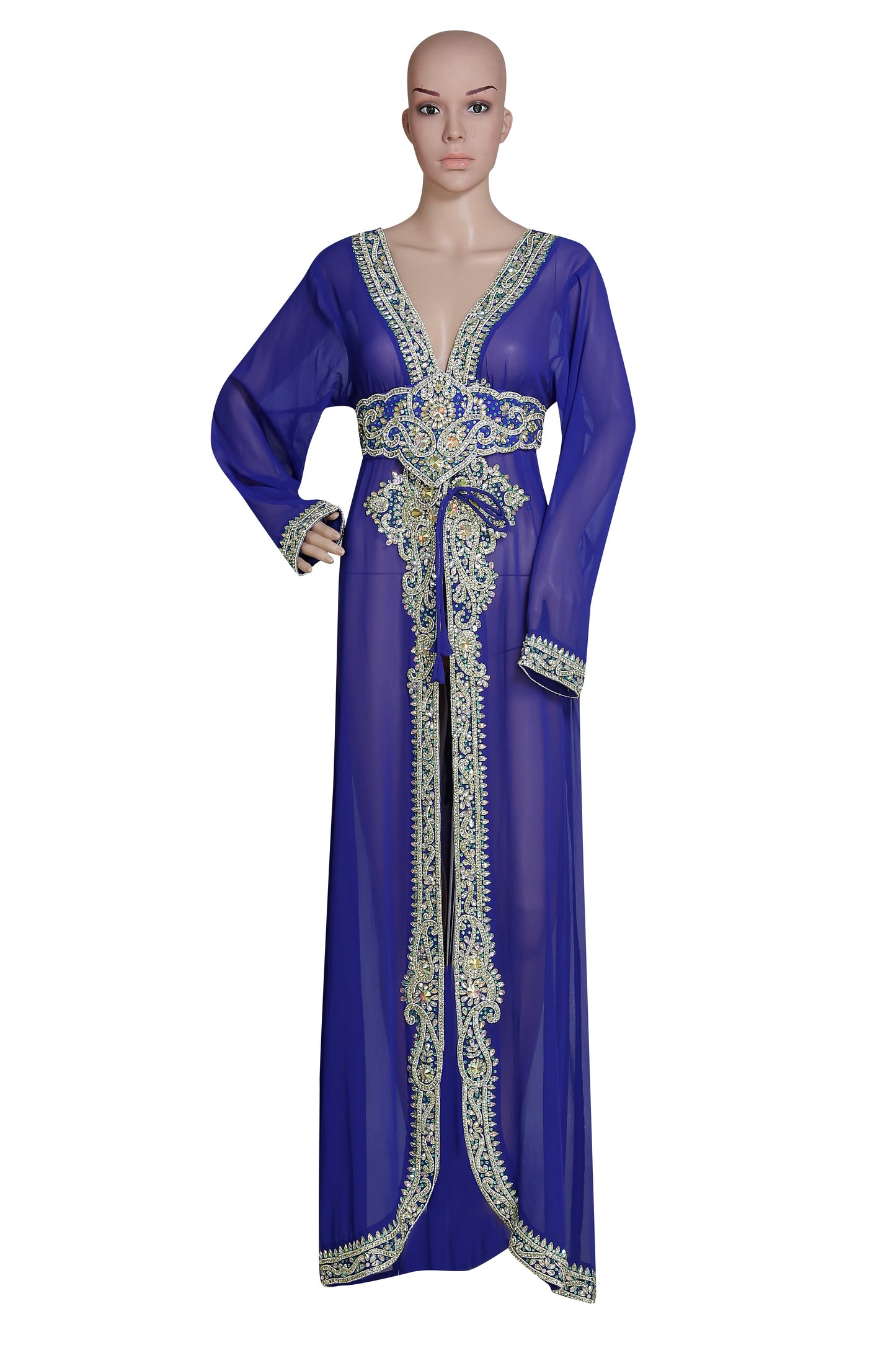 Embroidered Jacket Dress Cocktail Party Gown - Maxim Creation