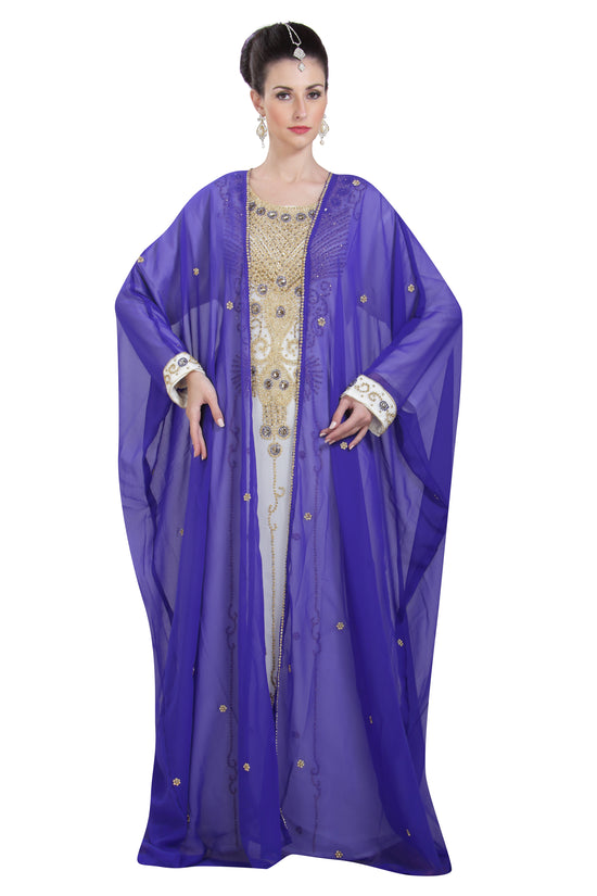 Arabian Farasha Long Sleeve Bollywood Studded Dress - Maxim Creation