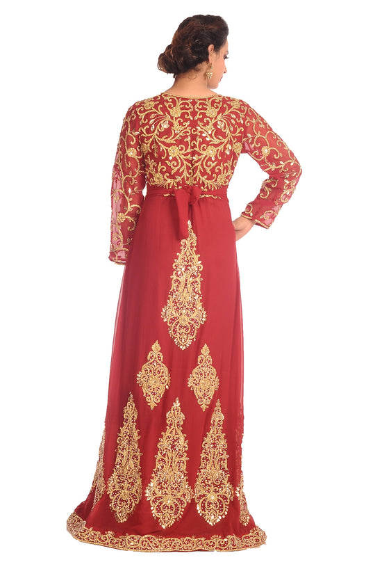 Designer Gown Royal Swedish Traditional Arabic Dress - Maxim Creation