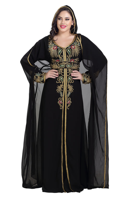 Load image into Gallery viewer, Arabian Abaya Designer Kaftan Dress - Maxim Creation
