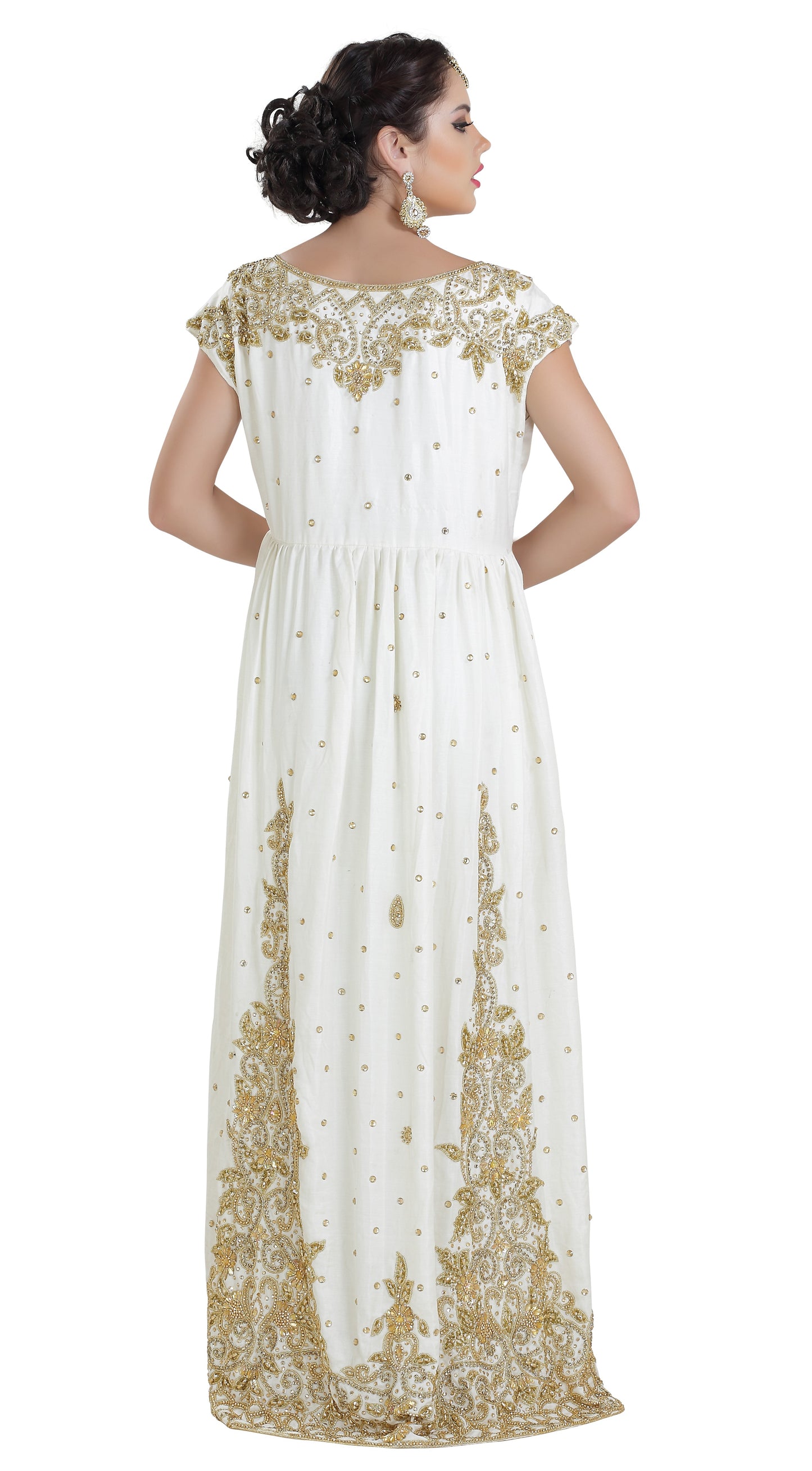 Moroccan Caftan Modest Abaya Dress XL / 60 Inches / No Scarf Moroccan Caftan Modest Abaya Dress XL / 60 Inches / No Scarf
